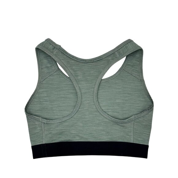 NIKE Women’s Sports Bra Size S Gray Black Dri-FIT Racerback Medium Support - Picture 7 of 9